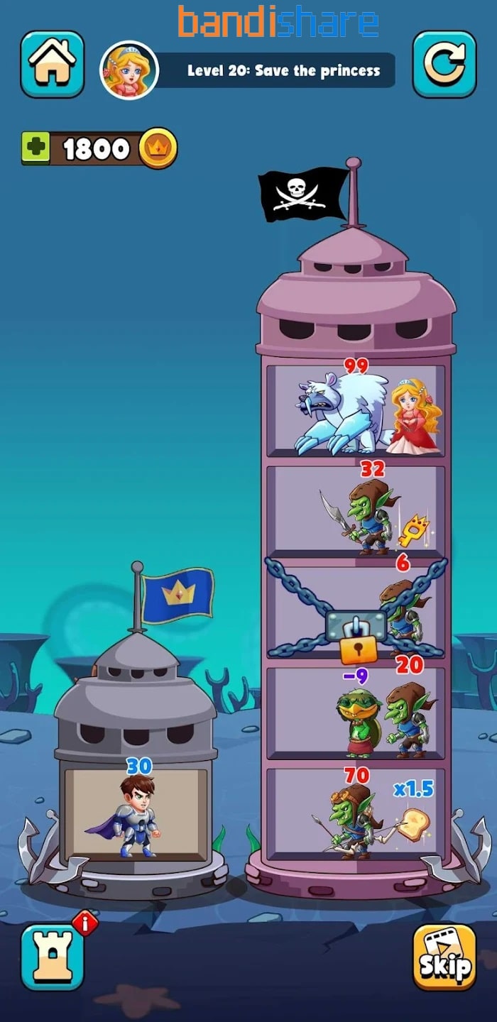hero-tower-wars-merge-puzzle-mod-mo-khoa