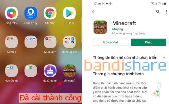 Tải Minecraft PE Tiếng Việt Miễn Phí Cho Điện Thoại Android