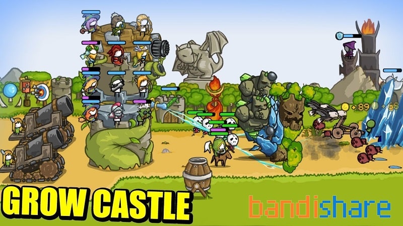 Tải Grow Castle MOD (Vô Hạn Tiền, Kim Cương, Menu) 1.40.10 APK