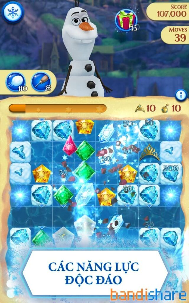Disney Frozen Free Fall MOD (Vô Hạn Lượt, Cầu Tuyết)