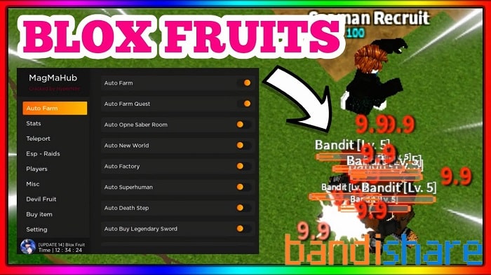 hack blox fruit trên điện thoại