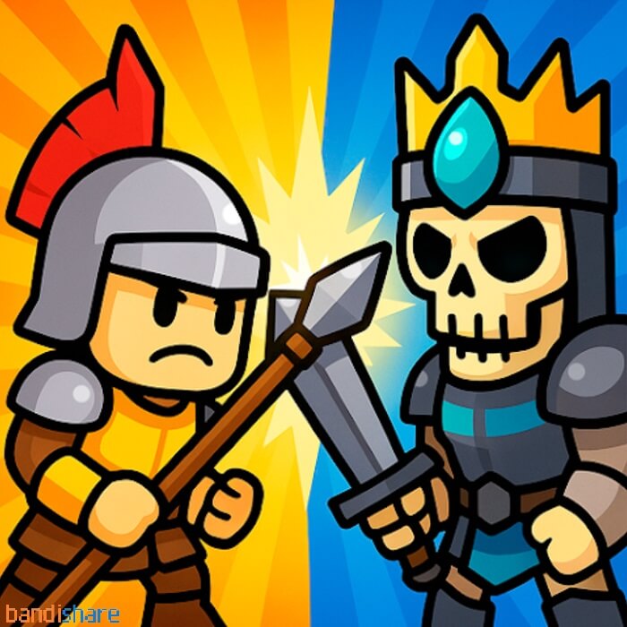 Tải Tiny Warriors Clash MOD (Nhiều Thịt, Không QC) 1.12.1 APK